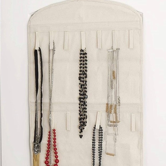 Double Sided Canvas Hanging Bracelet and Necklace Hanging Organizer-Awesome Item - Picture 3 of 7